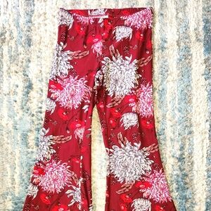 Hotkiss Floral Bell Bottom Pants sz Medium EUC